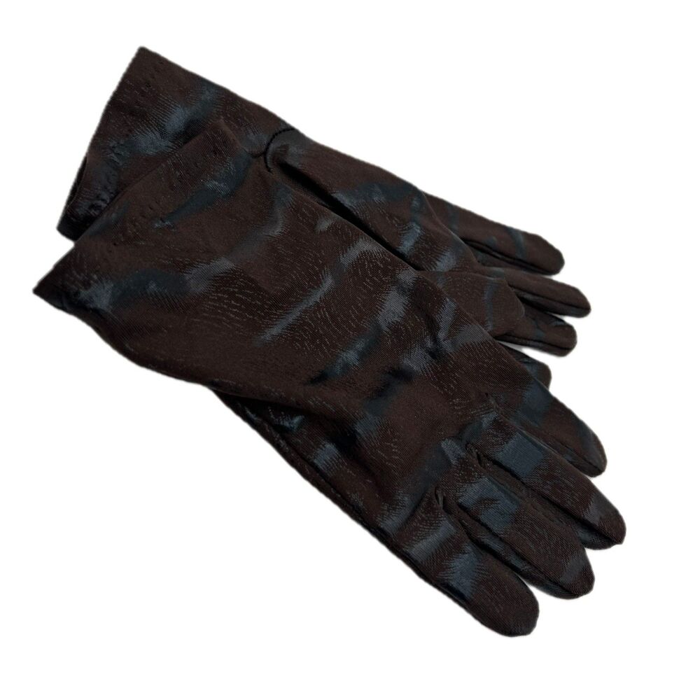 Vintage Black and Brown Evening Gloves